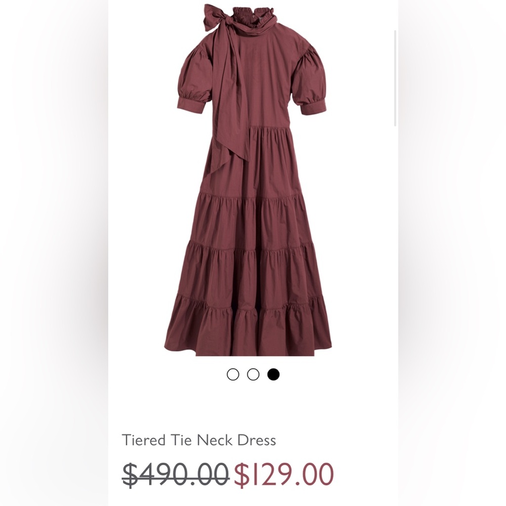 Peruvian Connection Tiered Tie Neck Dress - new never worn